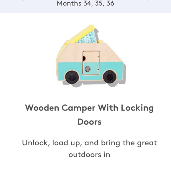 NEW Lovevery Wooden Camper, Tent & Peg People Set - Picture 5 of 7